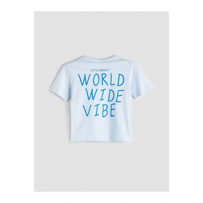 LCW Kids Mavi Bisiklet Yaka Erkek Çocuk Tişört 2li