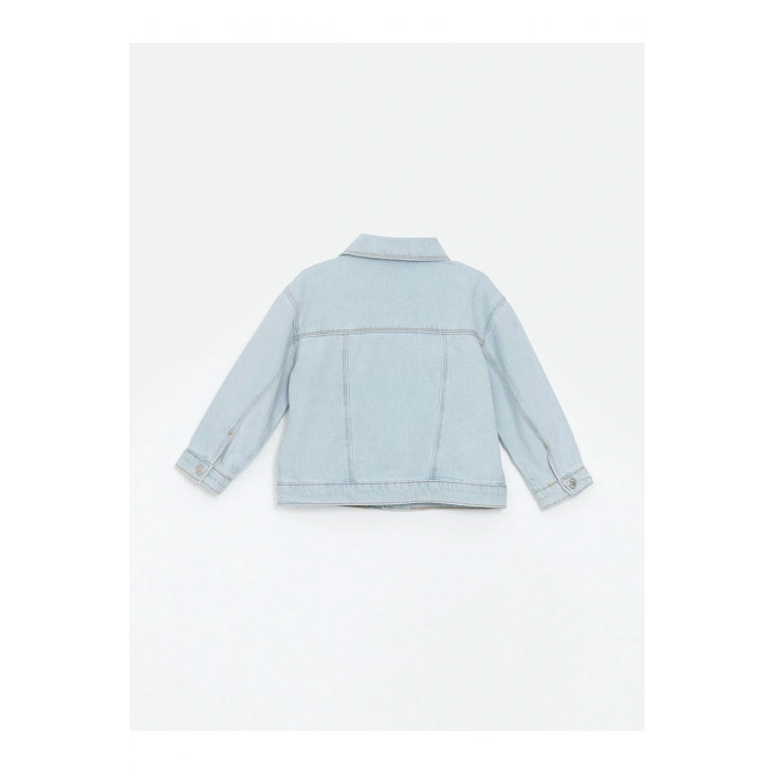 Lcw Kids Mavi Gömlek Yaka Basic Kız Çocuk Jean Ceket