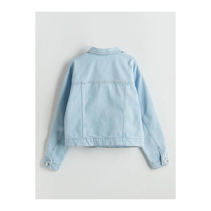 LCW Kids Mavi Taşlı Kız Çocuk Jean Ceket