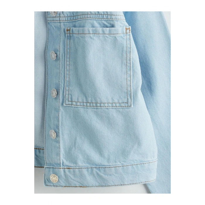 LCW Kids Mavi Taşlı Kız Çocuk Jean Ceket