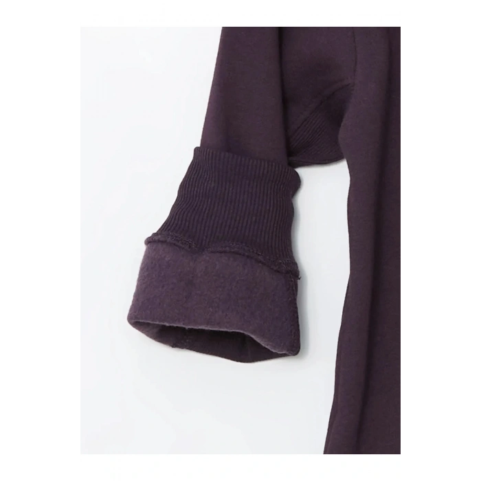 LCW Kids Mor Bisiklet Yaka Erkek Çocuk Kalın Sweatshirt