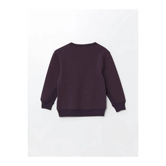 LCW Kids Mor Bisiklet Yaka Erkek Çocuk Kalın Sweatshirt