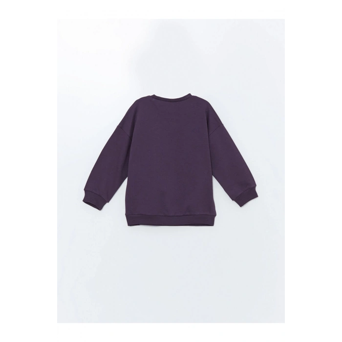 Lcw Kids Mor Bisiklet Yaka Uzun Kollu Baskılı Erkek Çocuk Sweatshirt