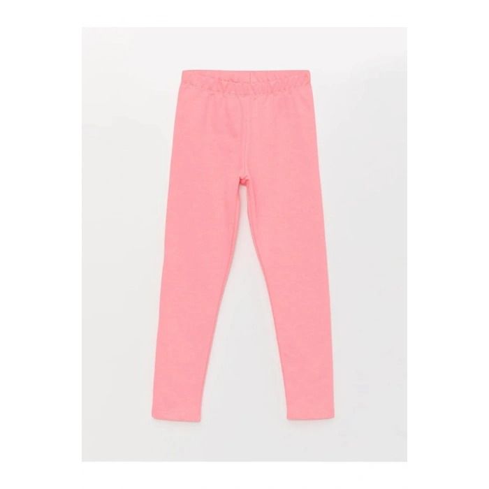 LCW Kids Pembe Beli Lastikli Basic Kız Çocuk Tayt