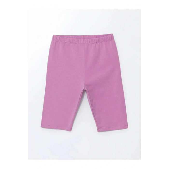 LCW Kids Pembe Beli Lastikli Kız Çocuk Kısa Tayt