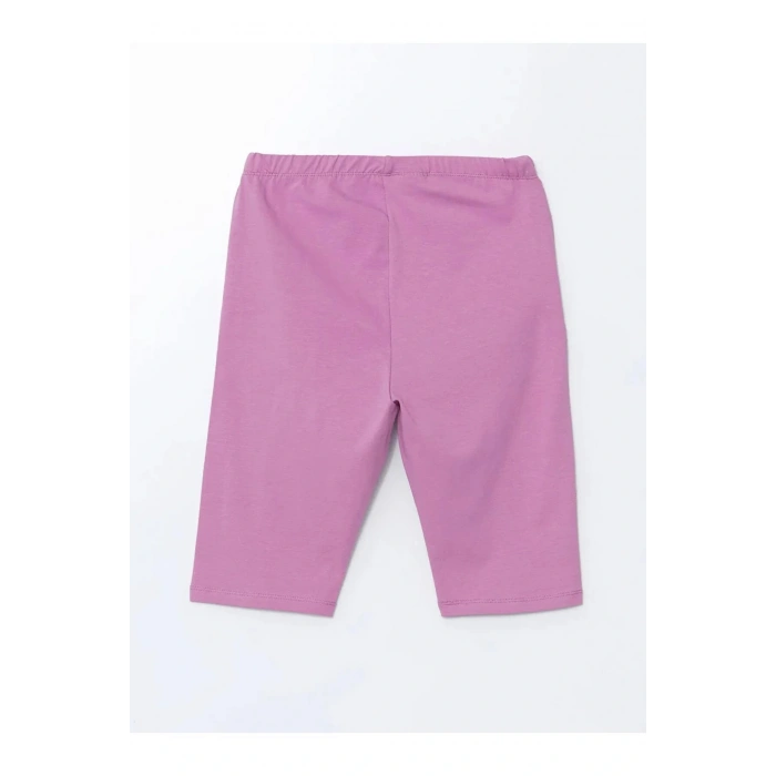 LCW Kids Pembe Beli Lastikli Kız Çocuk Kısa Tayt