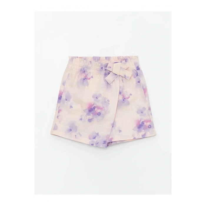 LCW Kids Pembe Beli Lastikli Kız Çocuk Şort Etek