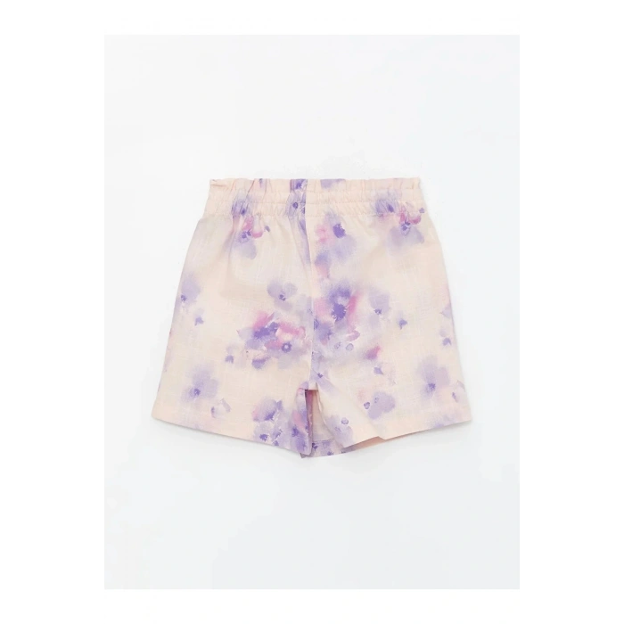 LCW Kids Pembe Beli Lastikli Kız Çocuk Şort Etek