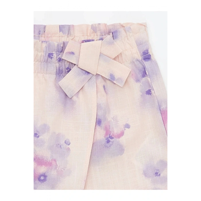 LCW Kids Pembe Beli Lastikli Kız Çocuk Şort Etek