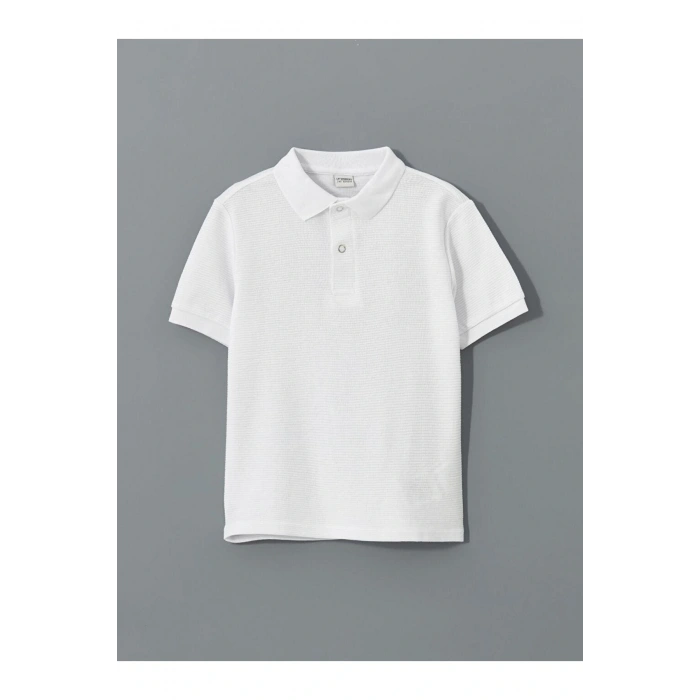 LCW Kids Polo Yaka Dokulu Erkek Çocuk Tişört