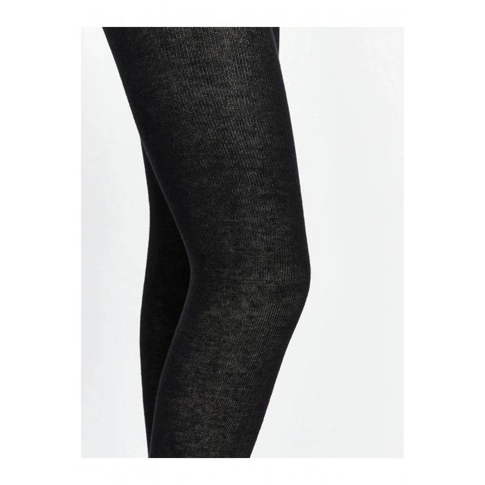 LCW Kids Siyah Basic Kız Çocuk Külotlu Çorap 2li