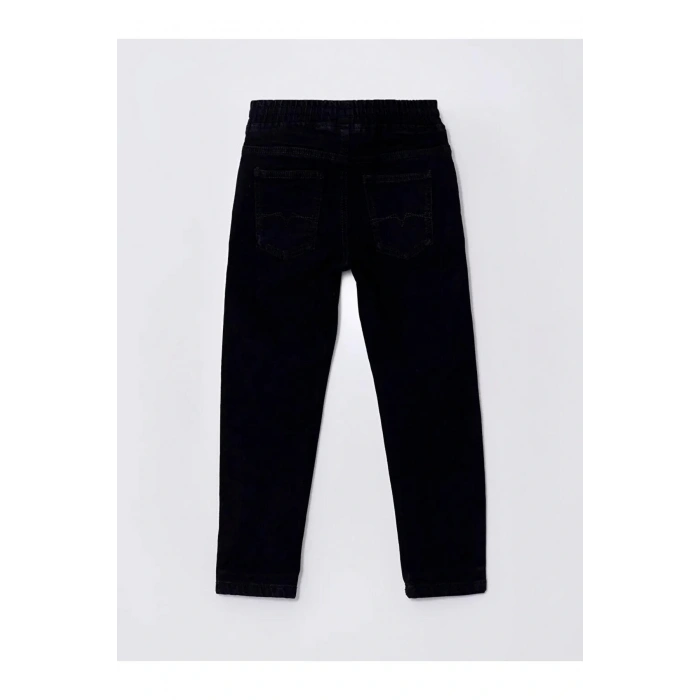 LCW Kids Siyah Beli Lastikli Basic Astarlı Erkek Çocuk Jean Pantolon