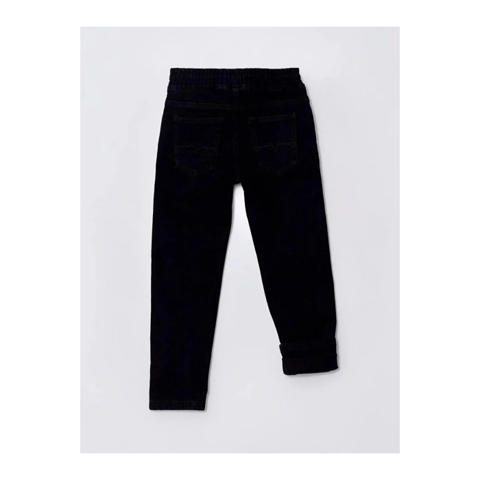 LCW Kids Siyah Beli Lastikli Basic Astarlı Erkek Çocuk Jean Pantolon