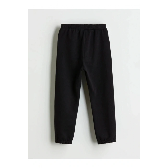 LCW Kids Siyah Beli Lastikli Erkek Çocuk Jogger Eşofman Altı