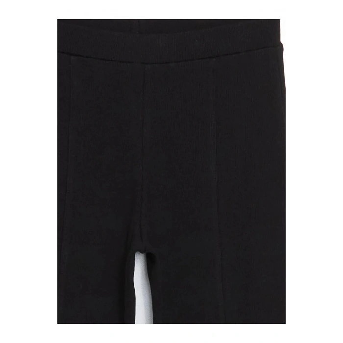 LCW Kids Siyah Beli Lastikli Kız Çocuk İspanyol Paça Tayt