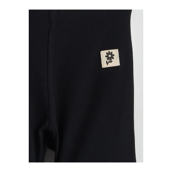 LCW Kids Siyah Beli Lastikli Kız Çocuk Kısa Tayt