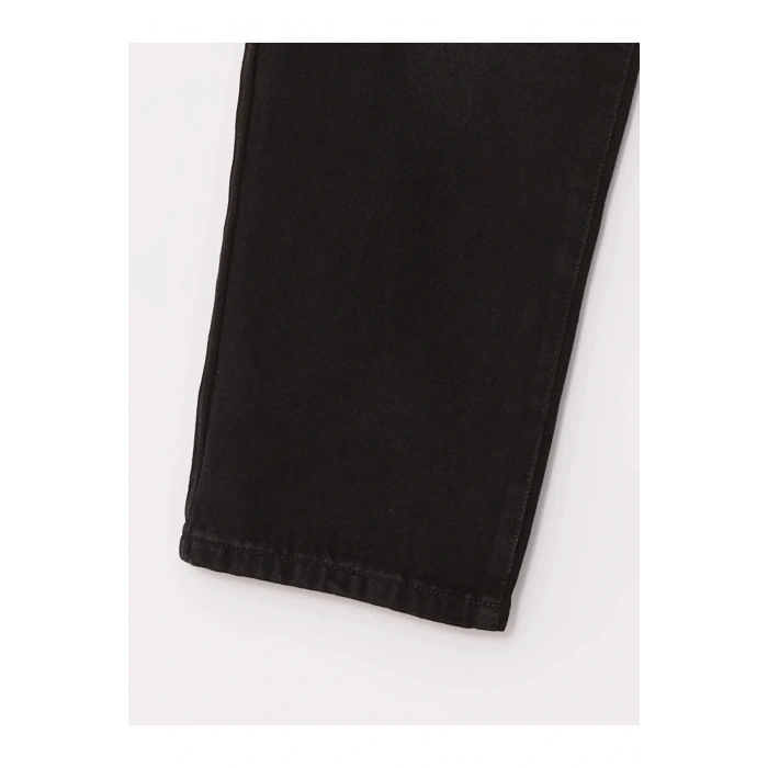 LCW Kids Siyah Beli Lastikli Loose Fit Erkek Çocuk Jean Pantolon