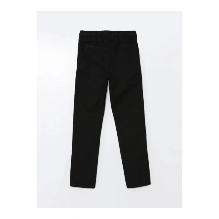LCW Kids Siyah Beli Lastikli Slim Fit Kız Çocuk Pantolon