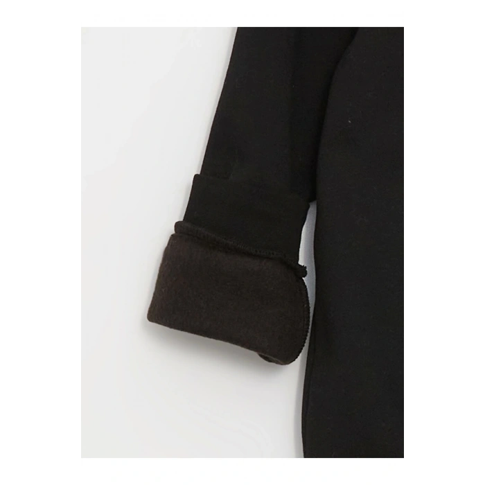 Lcw Kids Siyah Bisiklet Yaka Baskılı Uzun Kollu Erkek Çocuk Sweatshirt