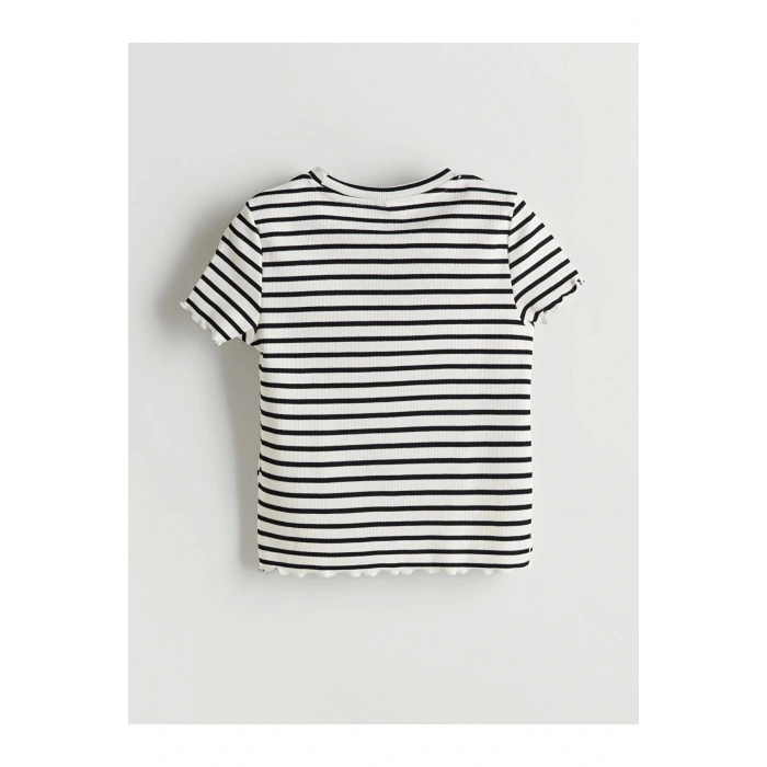 LCW Kids Siyah Bisiklet Yaka Kız Çocuk Crop Tişört 2li