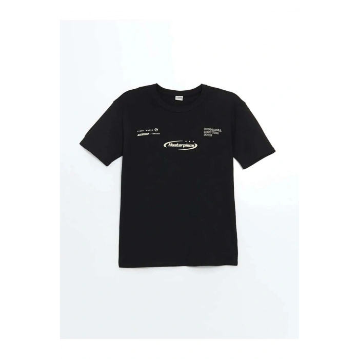 LCW Kids Siyah Çizgili Erkek Çocuk Tişört 2li Takım