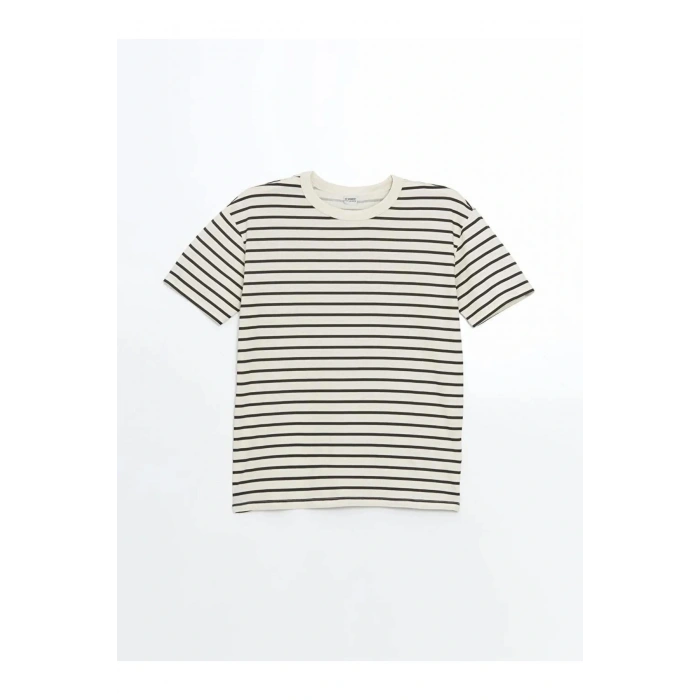 LCW Kids Siyah Çizgili Erkek Çocuk Tişört 2li Takım