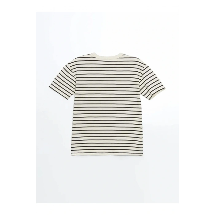 LCW Kids Siyah Çizgili Erkek Çocuk Tişört 2li Takım