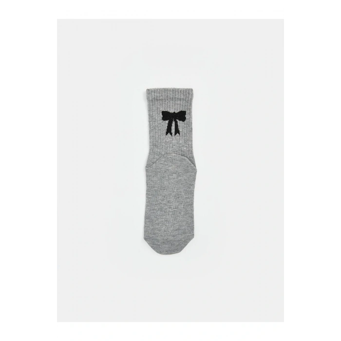 LCW Kids Siyah Desenli Kız Çocuk Soket Çorap 5li