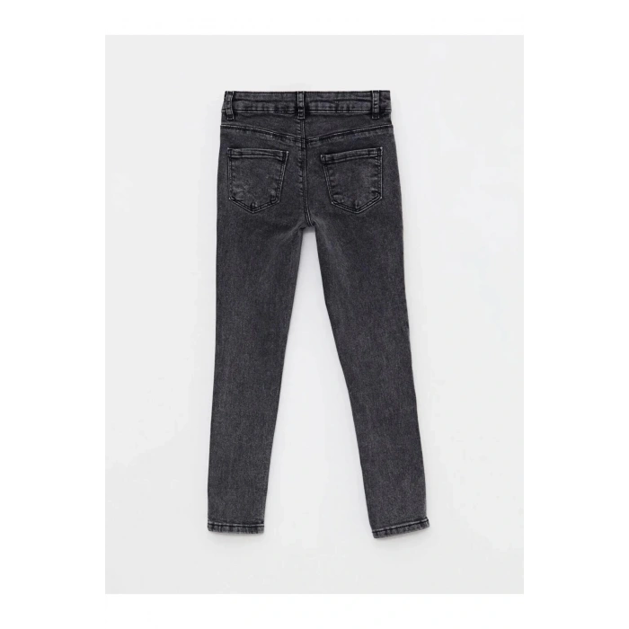 LCW Kids Siyah Skinny Fit Kız Çocuk Jean Pantolon