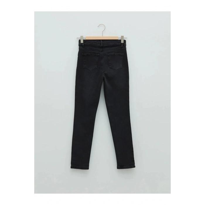 LCW Kids Siyah Skinny Fit Kız Çocuk Jean Pantolon