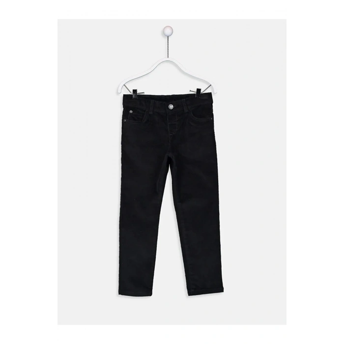 LCW Kids Siyah Skinny Kadife Erkek Çocuk Pantolon