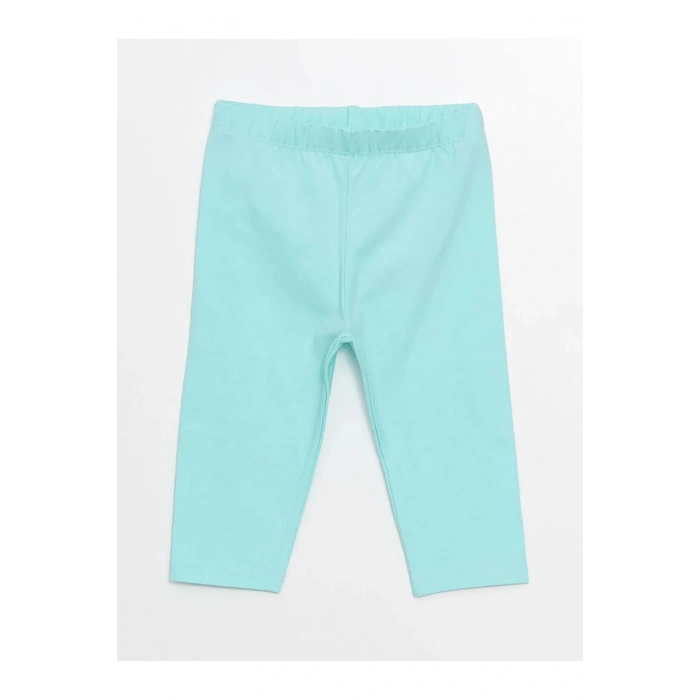 LCW Kids turkuaz Beli Lastikli Kız Bebek Basic Tayt