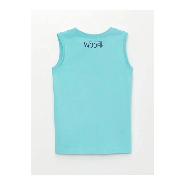 LCW Kids Turkuaz Rahat Kalıp Bisiklet Yaka Erkek Çocuk Atlet