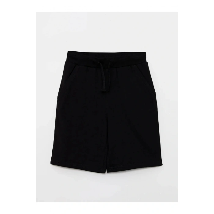 LCW Kids Turuncu Bisiklet Yaka Baskılı Kısa Kollu Erkek Çocuk Tişört ve Bermuda