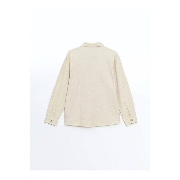 LCW Kids Uzun Kollu Keten Karışımlı Erkek Çocuk Gömlek