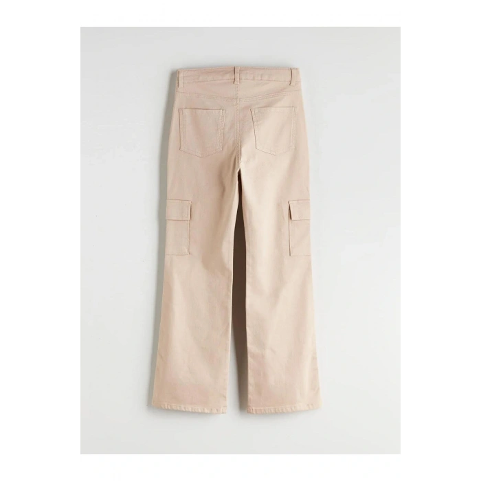 LCW Kids Wideleg Kız Çocuk Kargo Pantolon (W5)