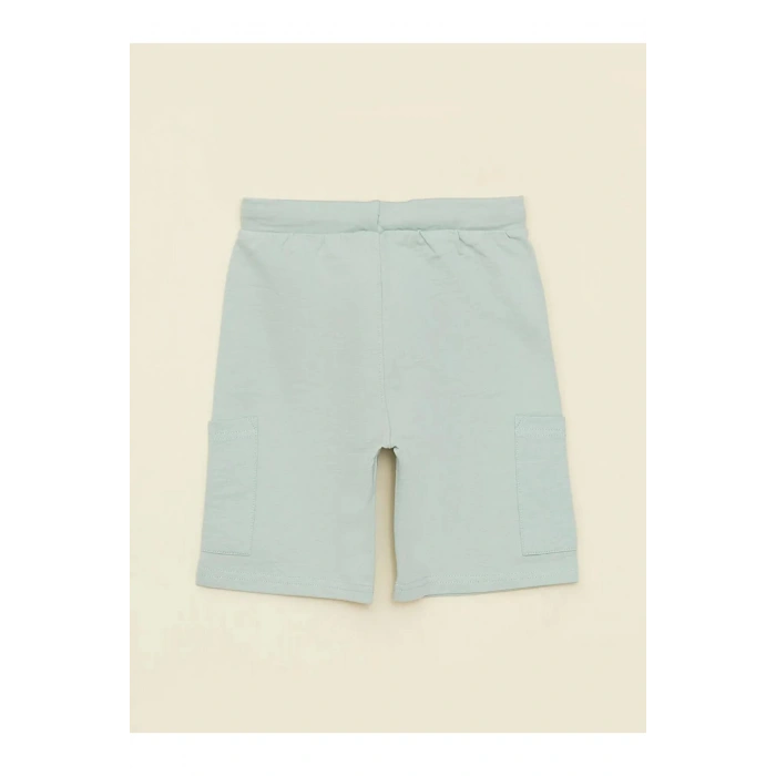 LCW Kids Yeşil Beli Lastikli Basic Erkek Çocuk Şort