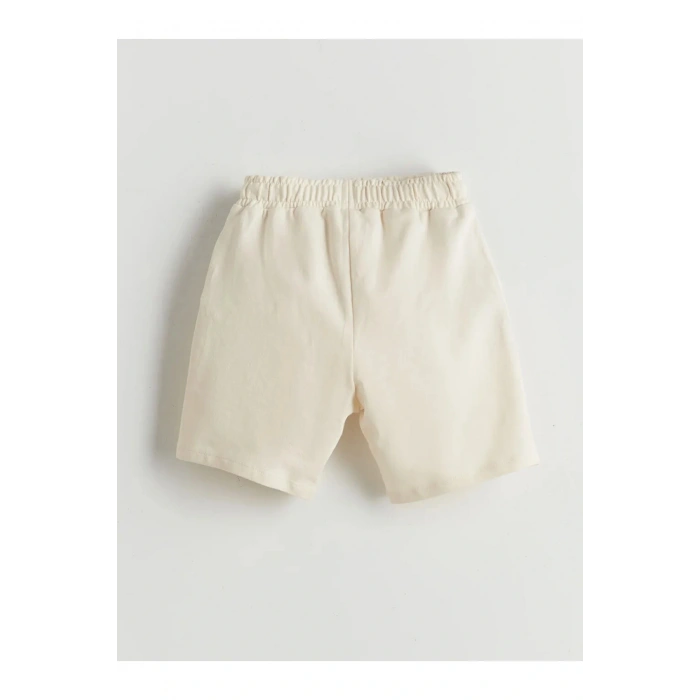 LCW Kids Yeşil Beli Lastikli Erkek Çocuk Şort