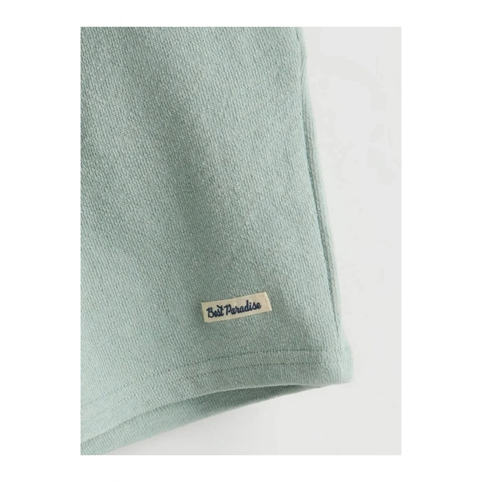 LCW Kids Yeşil Beli Lastikli Erkek Çocuk Şort