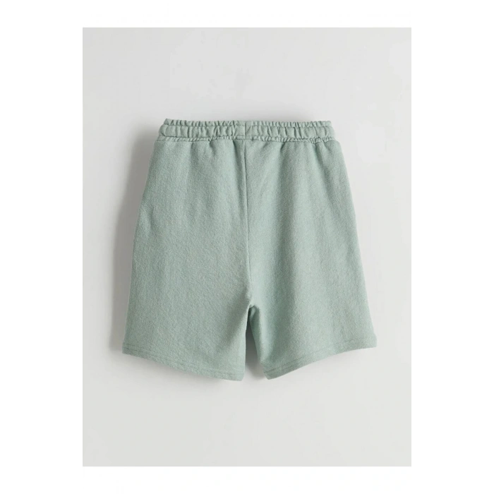 LCW Kids Yeşil Beli Lastikli Erkek Çocuk Şort