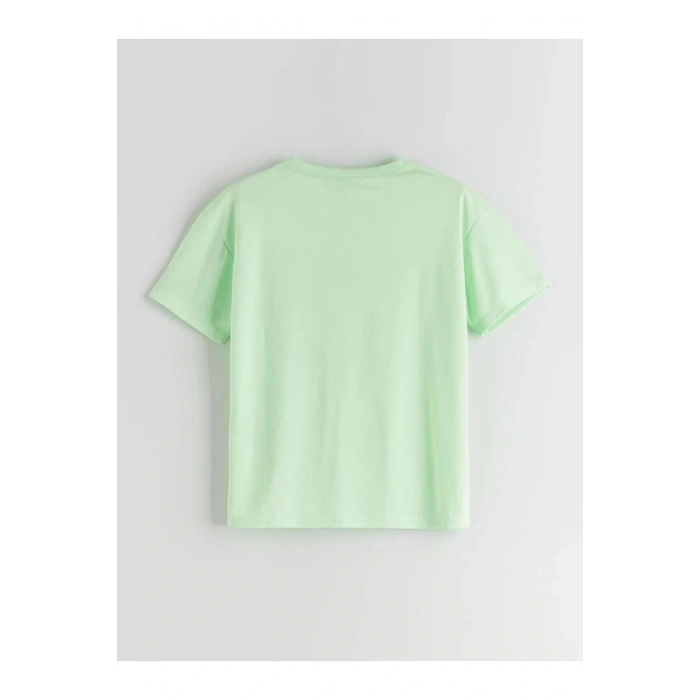 LCW Kids Yeşil Bisiklet Yaka Erkek Çocuk Tişört ve Şort
