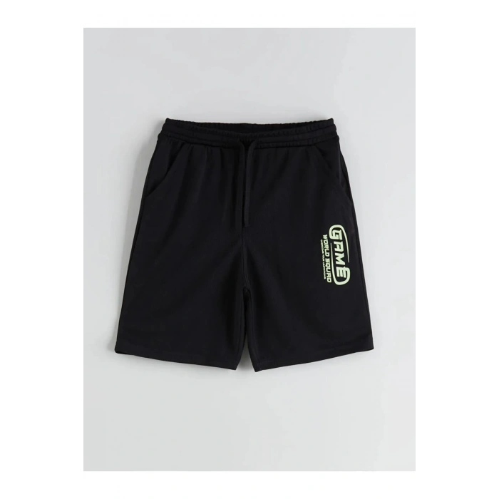 LCW Kids Yeşil Bisiklet Yaka Erkek Çocuk Tişört ve Şort