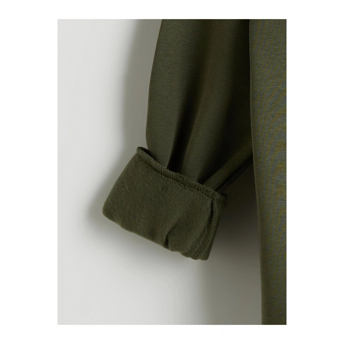 LCW Kids Yeşil Bisiklet Yaka Kaplan Baskılı Erkek Çocuk Eşofman Takımı