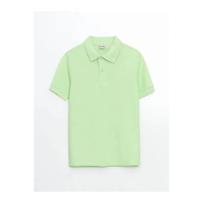 LCW Kids Yeşil Polo Yaka Erkek Çocuk Tişört