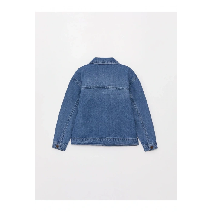 LCW Kids Yırtık Detaylı Kız Çocuk Jean Ceket