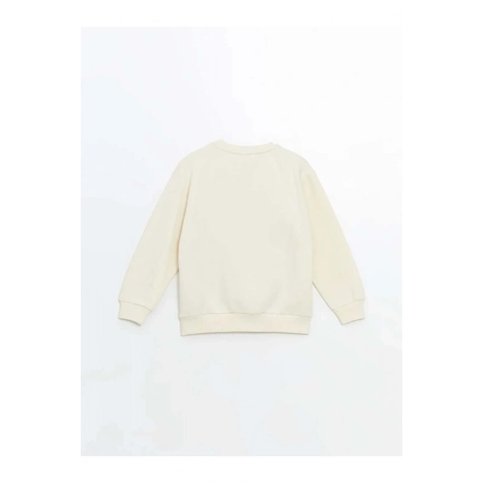 LCW KidsBej Bisiklet Yaka Erkek Çocuk Kalın Sweatshirt