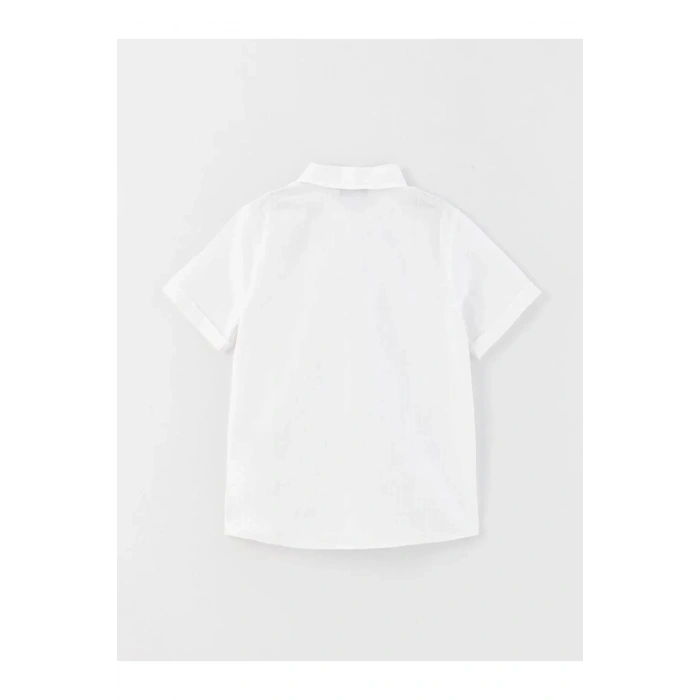 LCW KidsBeyaz Basic Kısa Kollu Erkek Çocuk Gömlek Ve Papyon