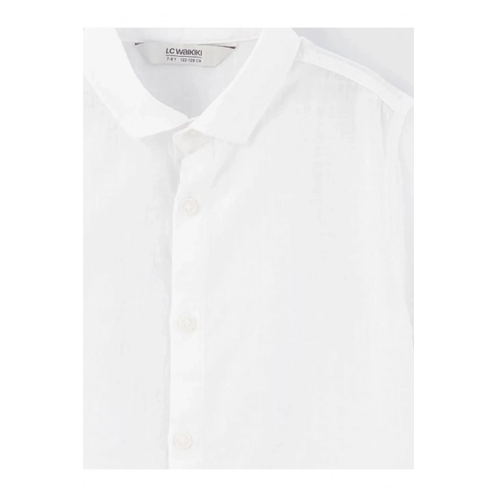 LCW KidsBeyaz Basic Kısa Kollu Erkek Çocuk Gömlek Ve Papyon