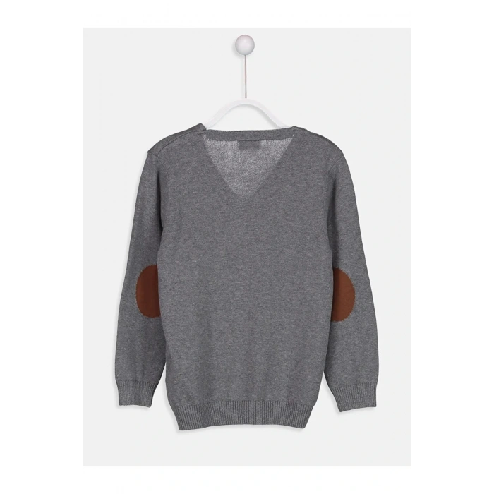 LCW KidsGri V Yaka Erkek Çocuk Hırka