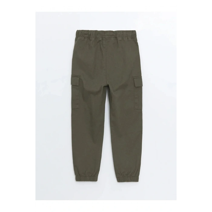 LCW KidsHaki Beli Lastikli Erkek Çocuk Kargo Jogger Pantolon